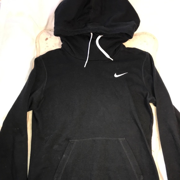 Womens Black Nike High Neck Hoodie Size 